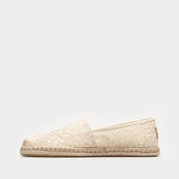 Damskie espadryle TOMS NATURAL POSY LACE 10019815 kolor beżowy