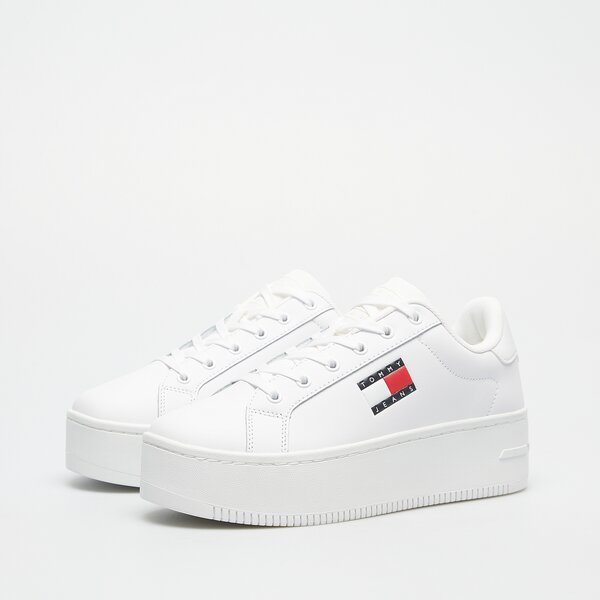 Damskie sneakersy (buty) TOMMY HILFIGER TJW FLATFORM ESS en0en02518ybs kolor biały