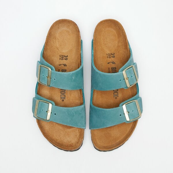 Damskie klapki BIRKENSTOCK ARIZONA LEOI BISCAY BAY 1026537 kolor niebieski