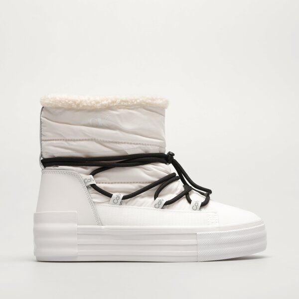 Damskie śniegowce CALVIN KLEIN BOLD VULC FLATF SNOW BOOT WN yw0yw01181ybr kolor biały