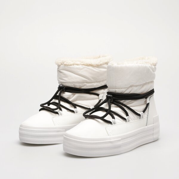 Damskie śniegowce CALVIN KLEIN BOLD VULC FLATF SNOW BOOT WN yw0yw01181ybr kolor biały