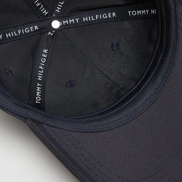 Damska czapka z daszkiem TOMMY HILFIGER CZAPKA TH MONOTYPE CANVAS 6 PANEL CAP am0am12043dw6 kolor granatowy