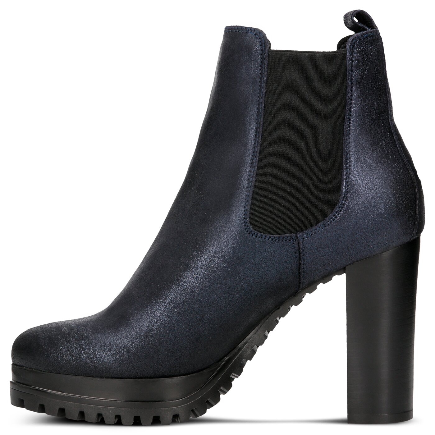 tommy hilfiger metallic heeled chelsea boot