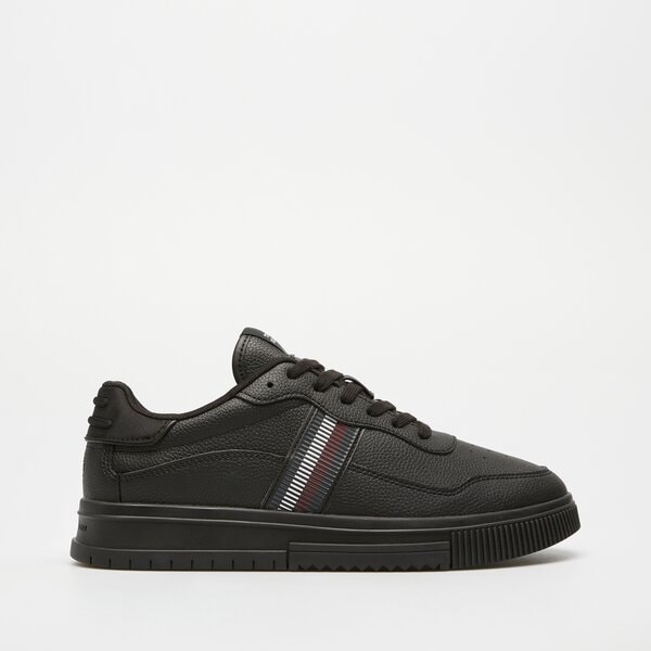 Męskie sneakersy (buty) TOMMY HILFIGER SUPERCUP STRIPES TUMBLED LTH fm0fm05300bds kolor biały