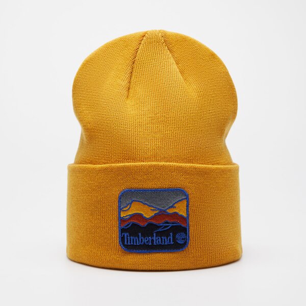 Damska czapka zimowa TIMBERLAND CZAPKA BEANIE WITH MOUNTAIN PATCH tb0a2pnjefm1 kolor żółty