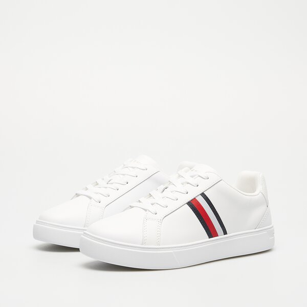 Damskie sneakersy (buty) TOMMY HILFIGER ESSENTIAL COURT SNEAKER STRIPES fw0fw07779ybs kolor biały