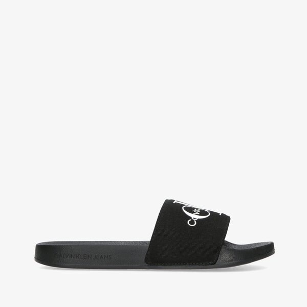 Damskie klapki CALVIN KLEIN SLIDE MONOGRAM CO yw0yw00103bds kolor czarny