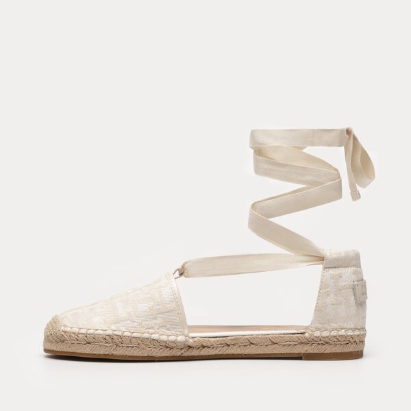 Damskie espadryle TOMMY HILFIGER CLOSED TOE ESPADRILLE MONOGRAM W fw0fw072530k8 kolor beżowy