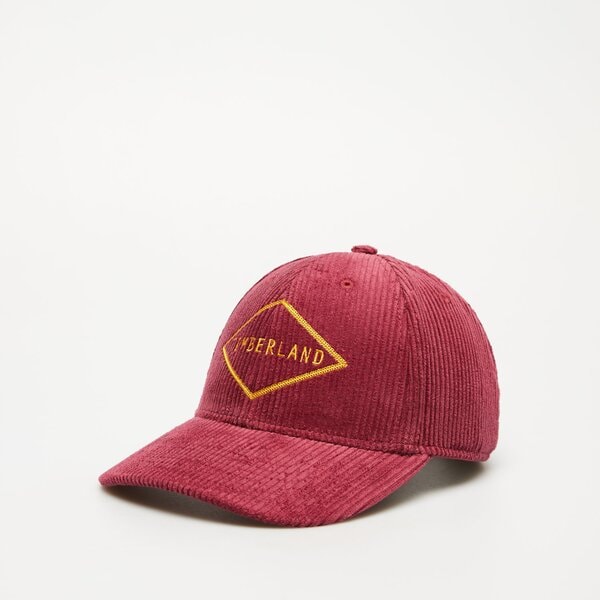 Damska czapka z daszkiem TIMBERLAND CZAPKA CORDUROY CAP tb0a2psq6371 kolor bordowy