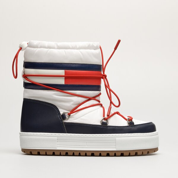 Damskie śniegowce TOMMY HILFIGER TOMMY JEANS SNOWBOOT LOW en0en021620k4 kolor biały