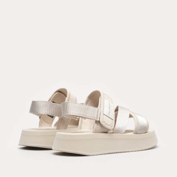 Damskie sandały CALVIN KLEIN PREFRESATO SANDAL BADGE yw0yw00967acf kolor beżowy