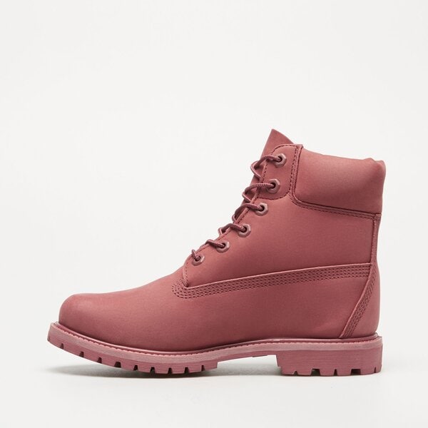 Damskie botki / sztyblety TIMBERLAND PREMIUM 6 INCH LACE UP WATERPROOF BOOT tb0a2hr8et11 kolor różowy