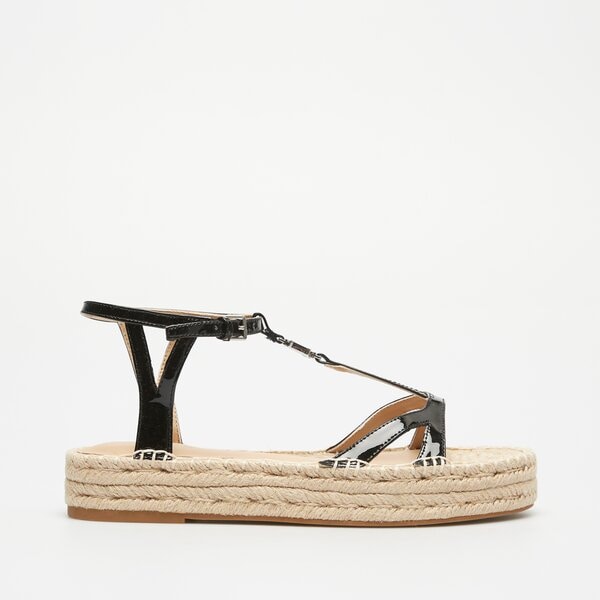 Damskie sandały LAUREN RALPH LAUREN PAYTON-ESPADRILLES-FLAT 802935579001 kolor czarny