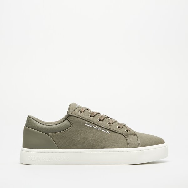 Męskie sneakersy (buty) CALVIN KLEIN CLASSIC CUPSOLE LOW LTH IN DC ym0ym009760ih kolor khaki