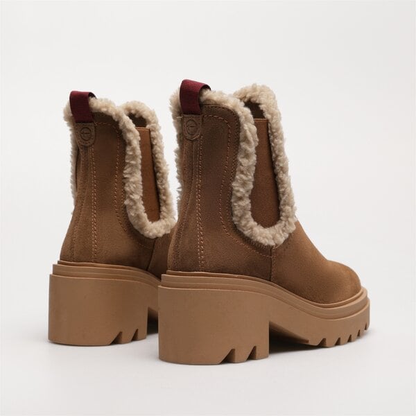 Damskie botki / sztyblety TAMARIS BOOTS FUR 1-26454-41 398 kolor brązowy