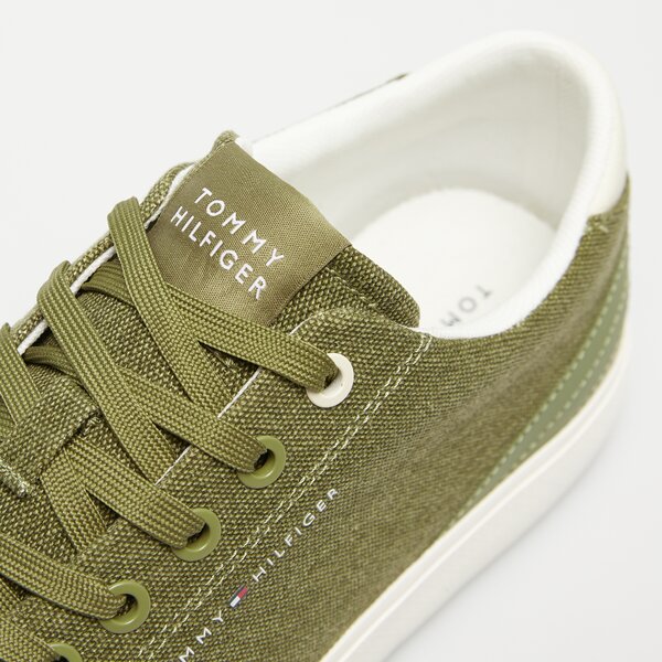 Męskie trampki TOMMY HILFIGER TH HI VULC LOW SUMMER CVS fm0fm05056msd kolor khaki