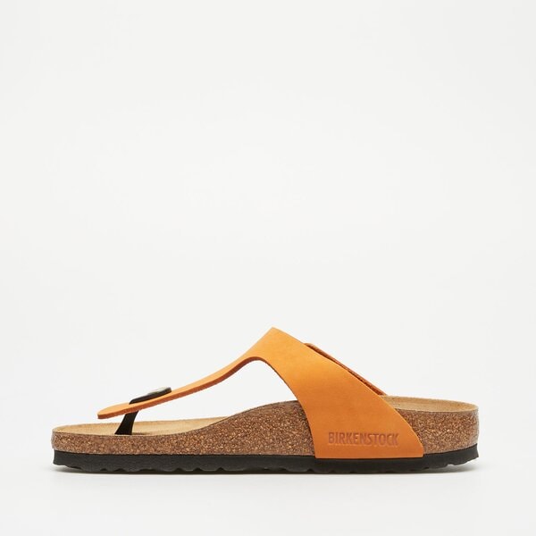 Damskie klapki BIRKENSTOCK GIZEH LENB BURNT ORANGE 1026561 kolor pomarańczowy