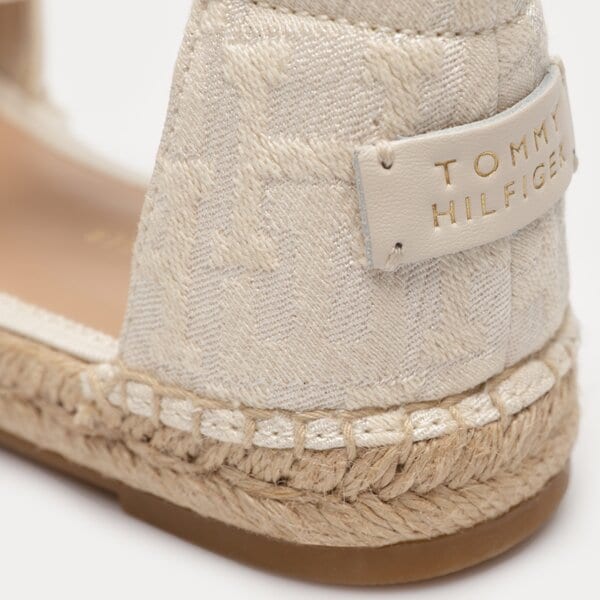 Damskie espadryle TOMMY HILFIGER CLOSED TOE ESPADRILLE MONOGRAM W fw0fw072530k8 kolor beżowy