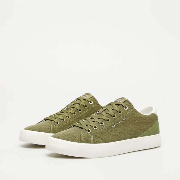 Męskie trampki TOMMY HILFIGER TH HI VULC LOW SUMMER CVS fm0fm05056msd kolor khaki