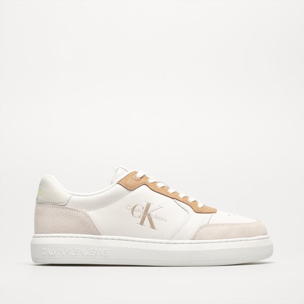 Męskie sneakersy (buty) CALVIN KLEIN CASUAL CUPSOLE IRREGULAR LINES ym0ym006060la kolor biały