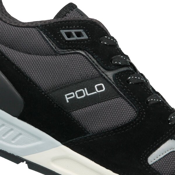 Męskie sneakersy (buty) POLO RL TRAIN100 SNEAKERS ATHLETIC SHOE BLACK/CHARCOAL SUEDE 809669838007 kolor czarny