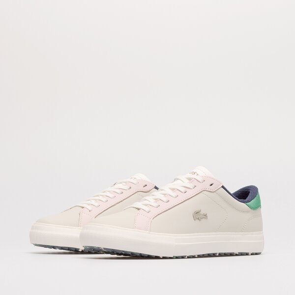 Damskie sneakersy (buty) LACOSTE POWERCOURT WNTR 222 2 SFA 744SFA00471S4 744sfa00471s4 kolor beżowy