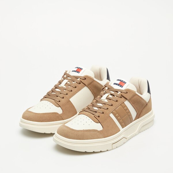 Męskie sneakersy (buty) TOMMY HILFIGER THE BROOKLYN MIX MAT. em0em01457gwe kolor brązowy