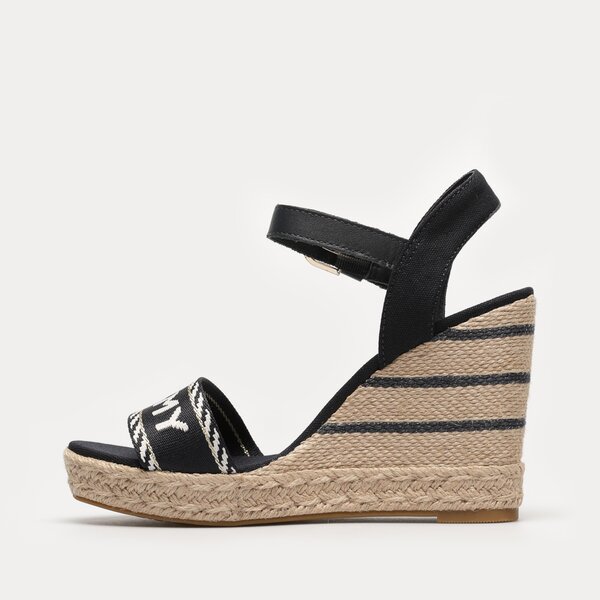 Damskie sandały TOMMY HILFIGER SEASONAL WEBBING WEDGE fw0fw07088dw6 kolor granatowy