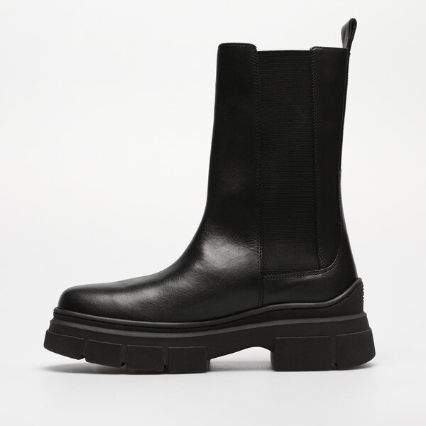 Damskie botki / sztyblety TOMMY HILFIGER ESSENTIAL LEATHER CHELSEA BOOT fw0fw07490bds kolor czarny