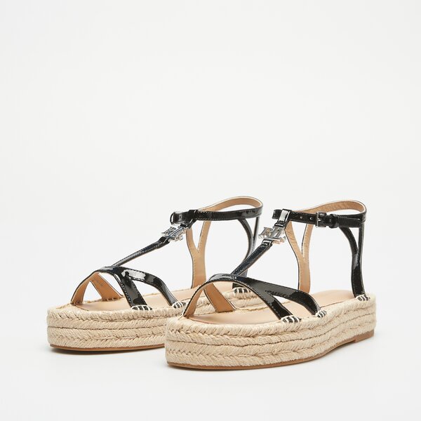 Damskie sandały LAUREN RALPH LAUREN PAYTON-ESPADRILLES-FLAT 802935579001 kolor czarny