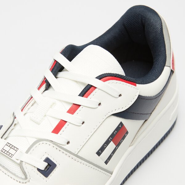 Męskie sneakersy (buty) TOMMY HILFIGER RETRO BASKET CUPSOLE em0em01463xlc kolor biały