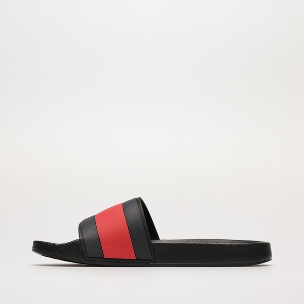 Męskie klapki TOMMY HILFIGER RUBBER TH FLAG POOL SLIDE fm0fm04263bds kolor czarny