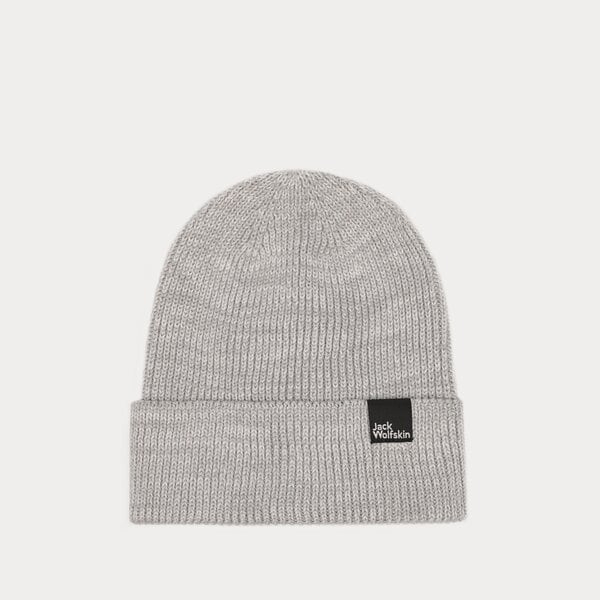 Damska czapka zimowa JACK WOLFSKIN CZAPKA ESSENTIAL BEANIE 19108816110 kolor szary