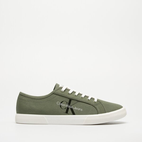 Męskie trampki CALVIN KLEIN ESS VULCANIZED LOW LACEUP CS ML ym0ym003060ih kolor khaki