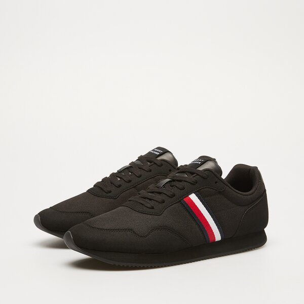 Męskie sneakersy (buty) TOMMY HILFIGER LO RUNNER MIX fm0fm04958bds kolor czarny