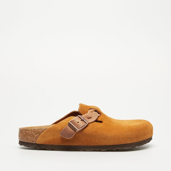 Damskie klapki BIRKENSTOCK BOSTON LEVE BRAIDED MINK 1026713 kolor brązowy