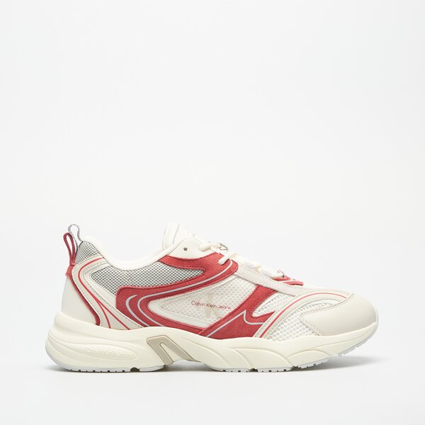 Męskie sneakersy (buty) CALVIN KLEIN RETRO TENNIS SU-MESH ym0ym005890ge kolor beżowy