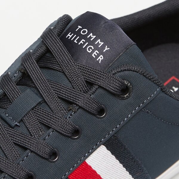 Męskie trampki TOMMY HILFIGER ICONIC VULC STRIPES MESH fm0fm05072dw5 kolor granatowy