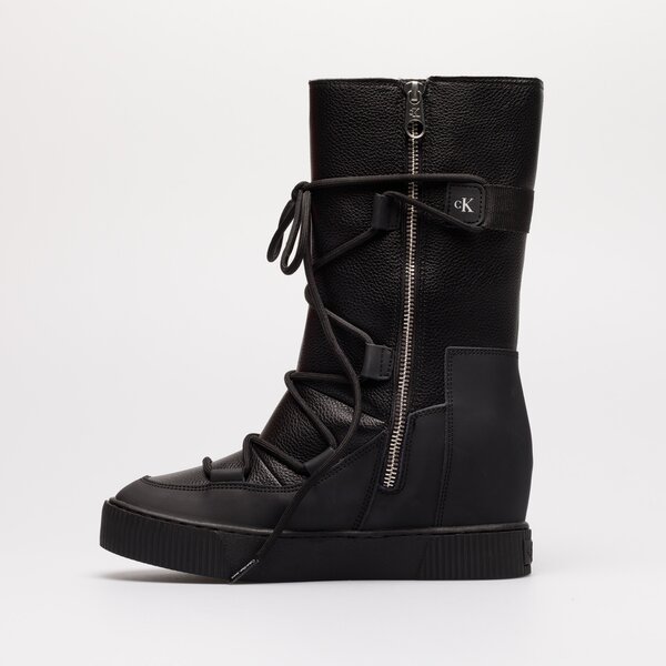 Damskie śniegowce CALVIN KLEIN HIDDEN WEDGE CUPSOLE SNOW BOOT yw0yw00772bds kolor czarny