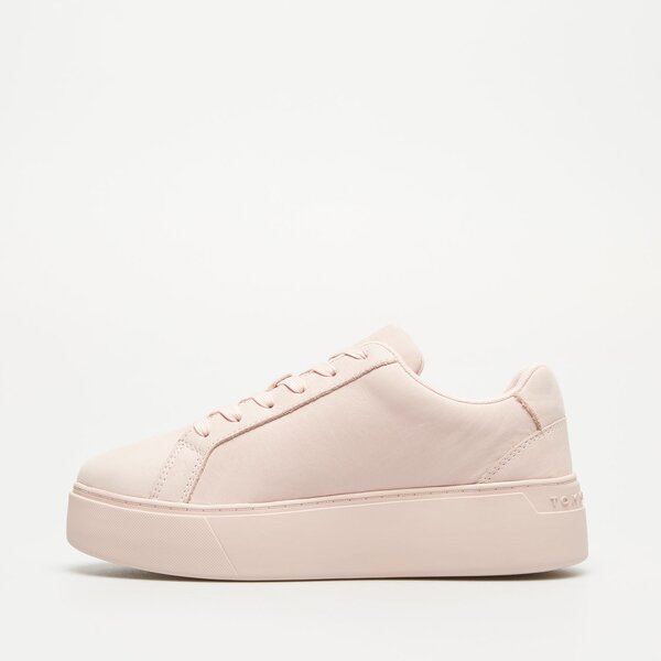 Damskie sneakersy (buty) TOMMY HILFIGER PLATFORM COURT SNEAKER NUBUCK fw0fw07912tjq kolor różowy