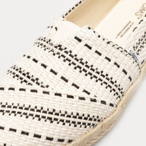 Damskie espadryle TOMS NATURAL CHUNKY GLOBAL WOVEN 10019685 kolor biały