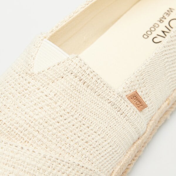 Damskie espadryle TOMS NATURAL UNDYED METALLIC 10020693 kolor beżowy