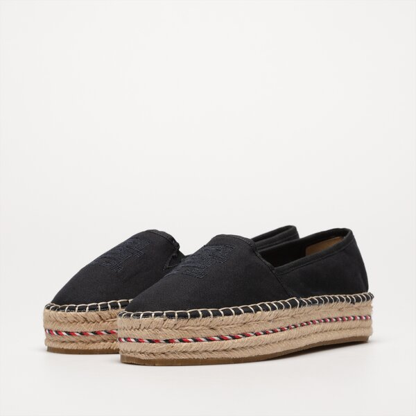 Damskie espadryle TOMMY HILFIGER TH EMBROIDERED FLATFORM fw0fw07014dw6 kolor granatowy