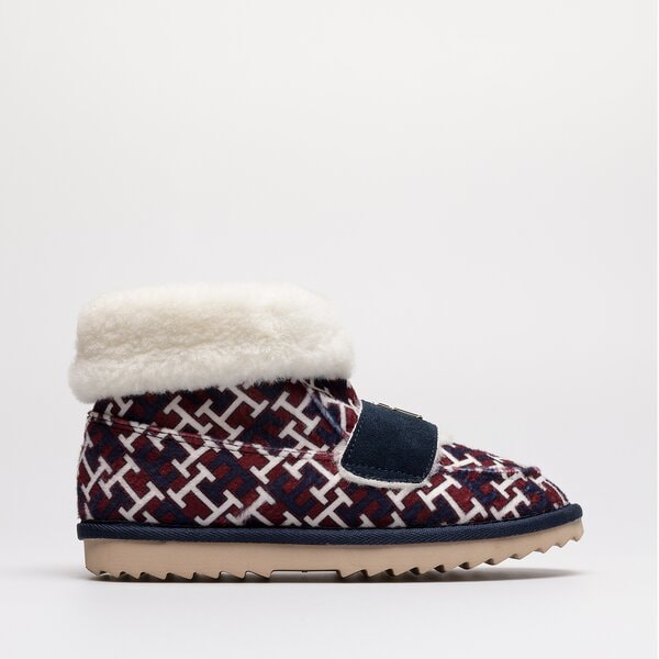 Damskie buty za kostkę TOMMY HILFIGER BOOT SLIPPER MONOGRAM fw0fw067170kq kolor multicolor