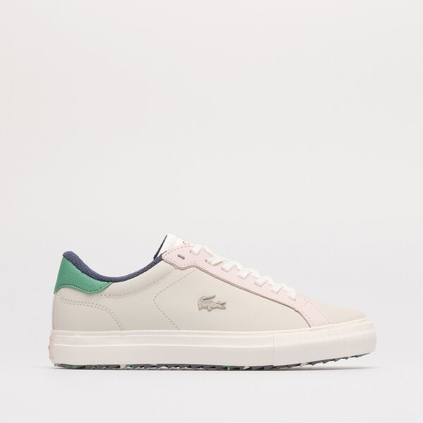 Damskie sneakersy (buty) LACOSTE POWERCOURT WNTR 222 2 SFA 744SFA00471S4 744sfa00471s4 kolor beżowy