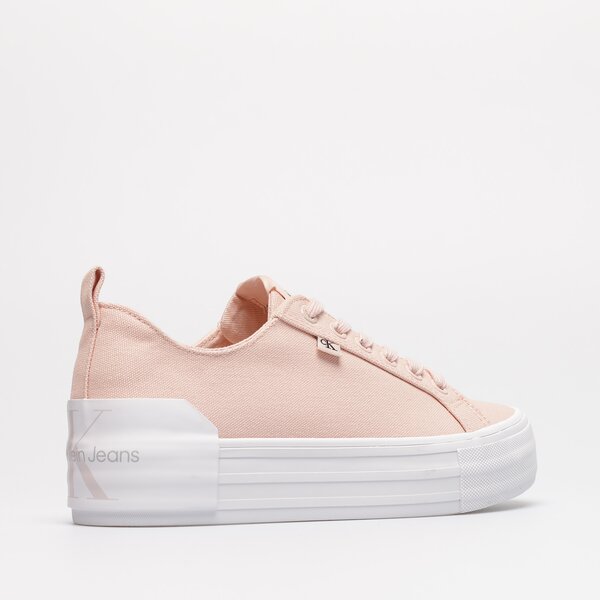 Damskie trampki CALVIN KLEIN VULCANIZED FLATFORM BOLD LACEUP yw0yw00702tky kolor różowy