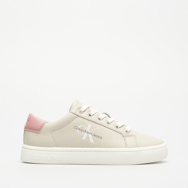 Damskie sneakersy (buty) CALVIN KLEIN CLASSIC CUPSOLE LACEUP yw0yw0126902u kolor beżowy