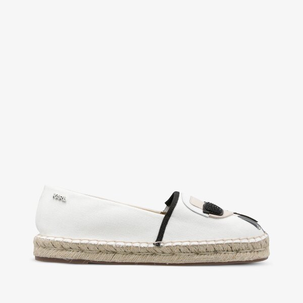 Damskie espadryle KARL LAGERFELD KAMINI KARL IKONIC SLIP ON kl80111411 kolor biały