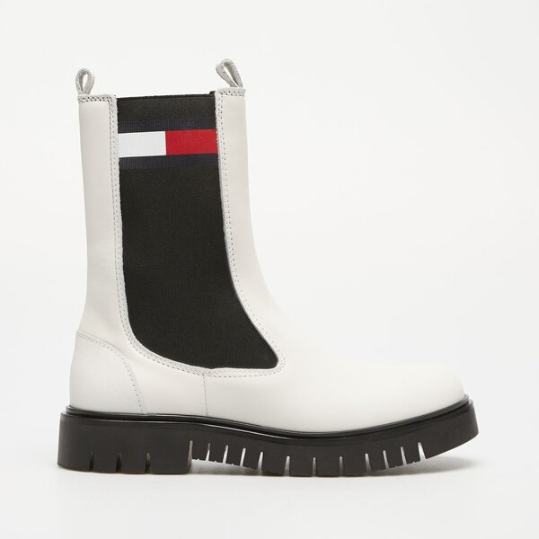 Damskie botki / sztyblety TOMMY HILFIGER TJW LONG CHELSEA BOOT en0en02625ybl kolor biały