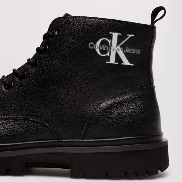 Męskie buty za kostkę CALVIN KLEIN LUG MID LACEUP BOOT ym0ym00543bds kolor czarny